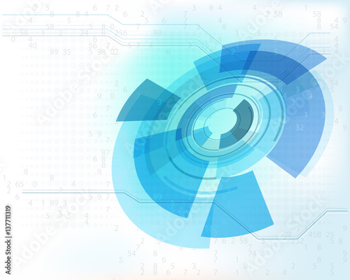Abstract blue technical background