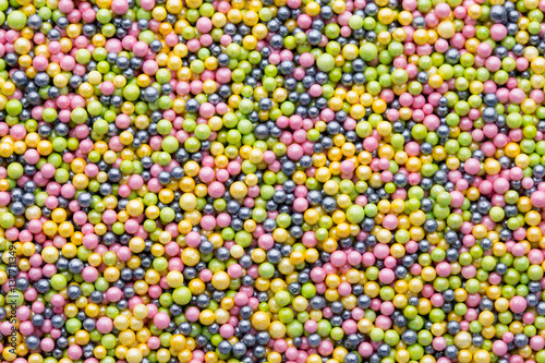 Multicoloured sweet sugar balls. Small ball pattern.