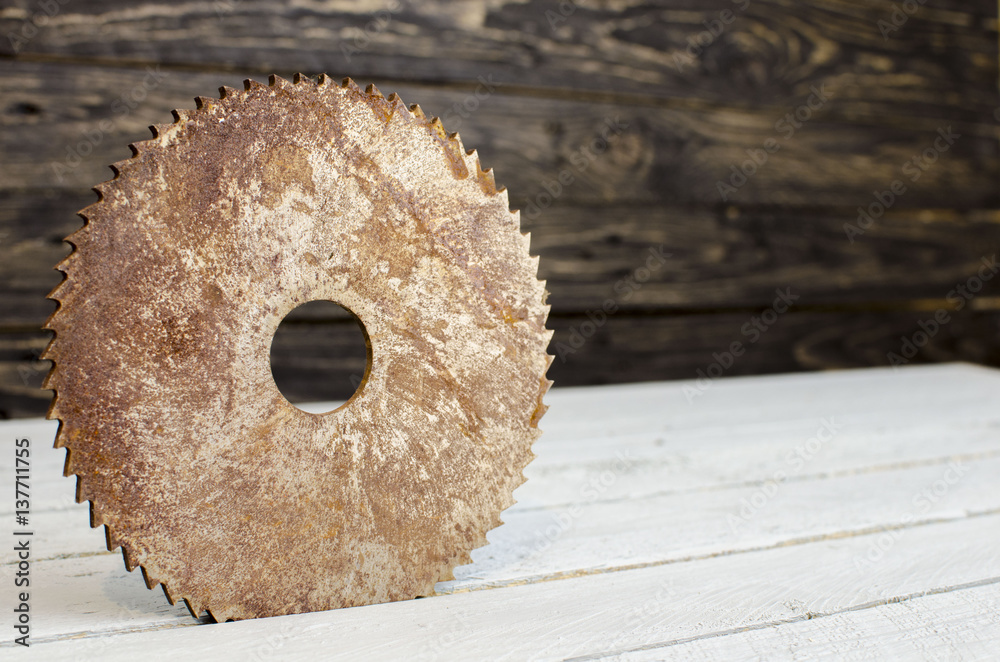 Rusty circular saw Rusty circular saw
