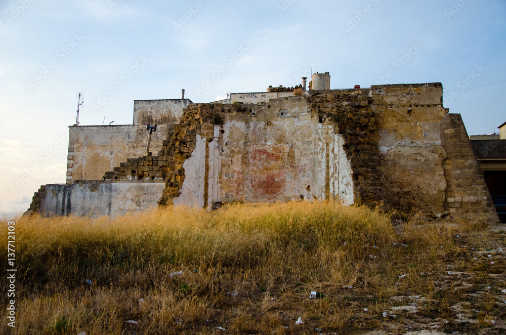 Old ruins of Partanna, Sicily
