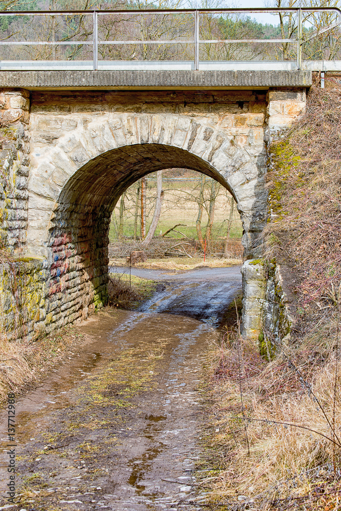 Obraz premium Tunnel under a railway line