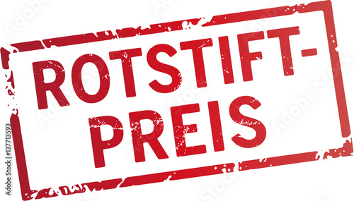 Stempel Rotstiftpreis!
