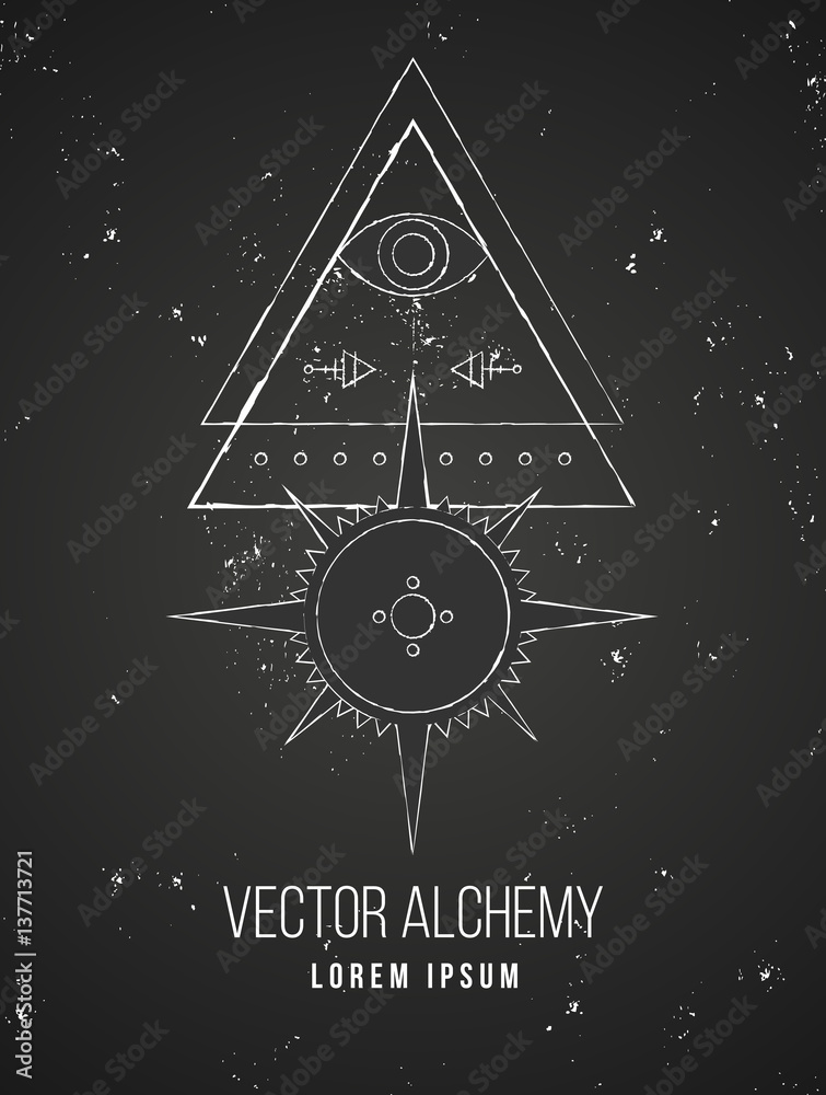 Naklejka premium vector_alchemy_037_chalk