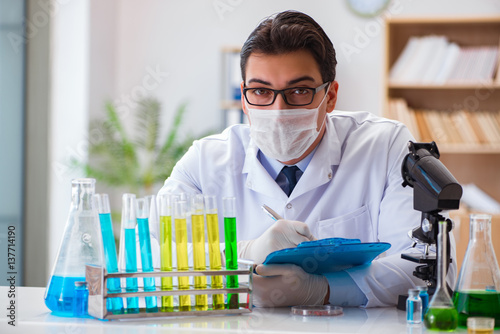 Doctor working in the lab