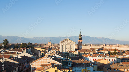 View of Cittadella, walled city in Italy