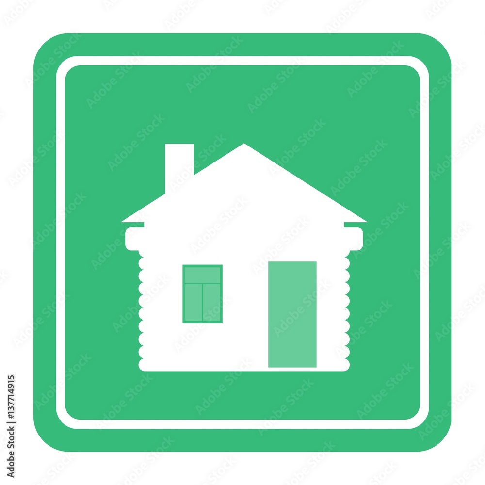 Cabane en bois dans un panneau