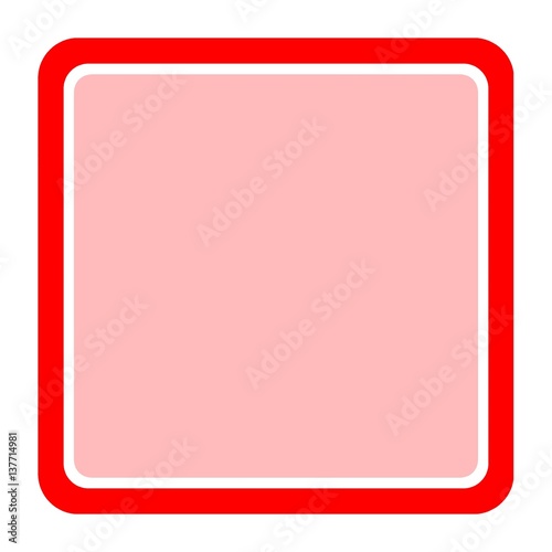 Panneau d'interdiction carré rouge