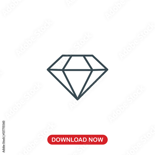 Free Download Diamond icon vector - GFXLoad