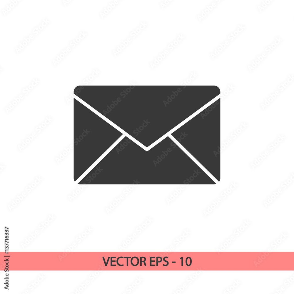 Envelope Mail icon, vector illustration. Flat design style Envelope Mail icon, vector illustration. Flat design style