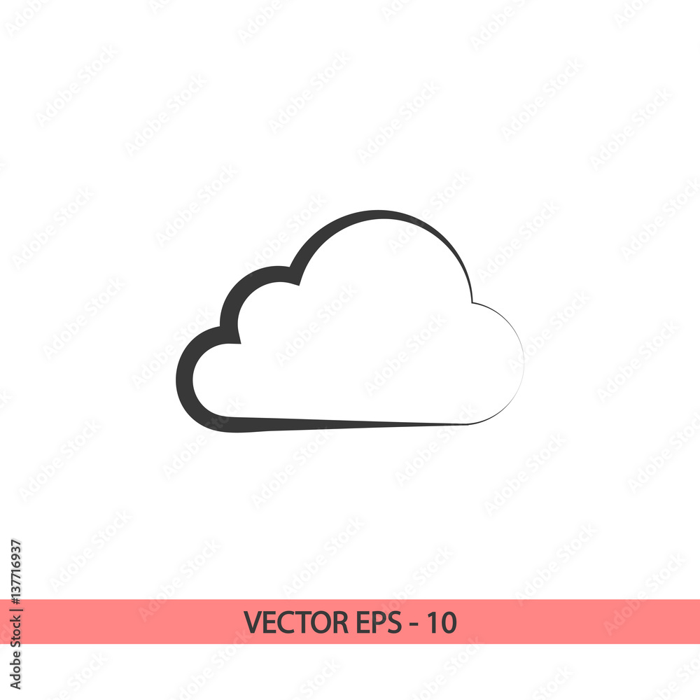 cloud icon, vector illustration. Flat design style cloud icon, vector illustration. Flat design style