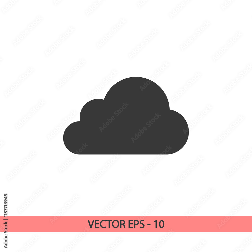 cloud icon, vector illustration. Flat design style cloud icon, vector illustration. Flat design style