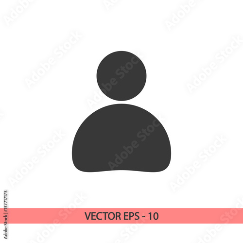 Business man icon, vector illustration. Flat design style