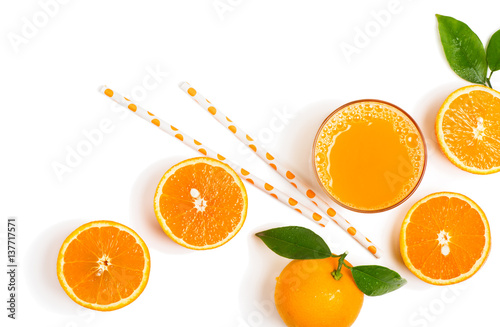 Fresh orange juice just squeezed.