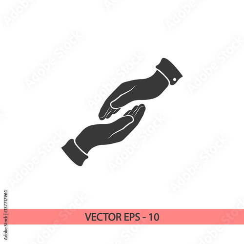 Help icon, vector illustration. Flat design style
