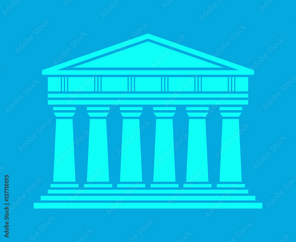 Fototapeta premium Architecture greek temple icon