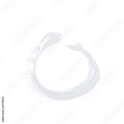 Circle made with a paint stroke isolated