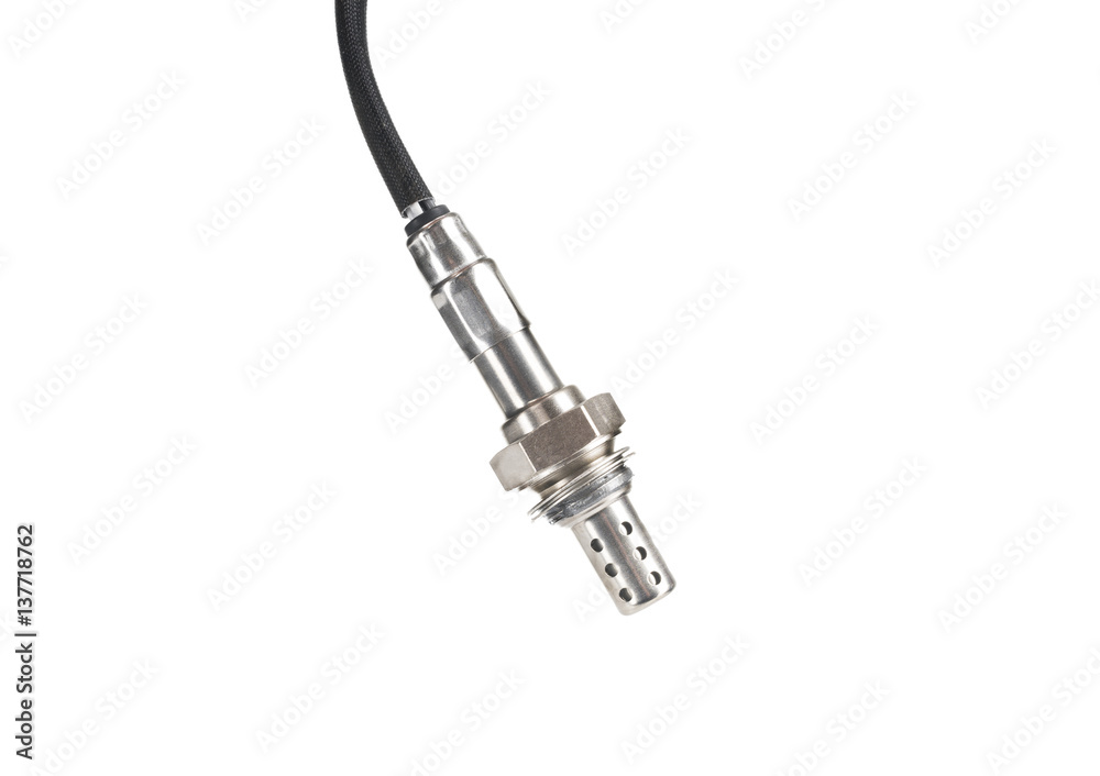 Automotive oxygen sensor, isolated on a white background Automotive oxygen sensor, isolated on a white background