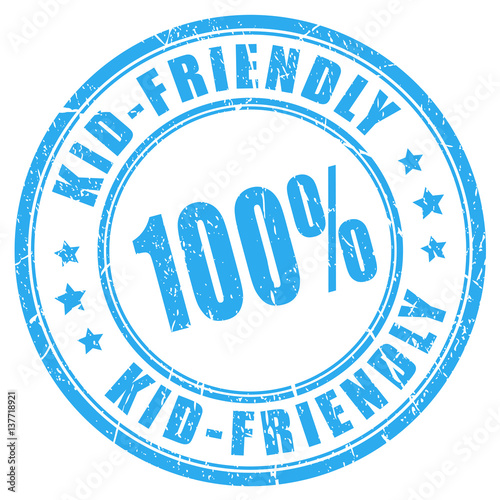 Kid friendly vector stamp