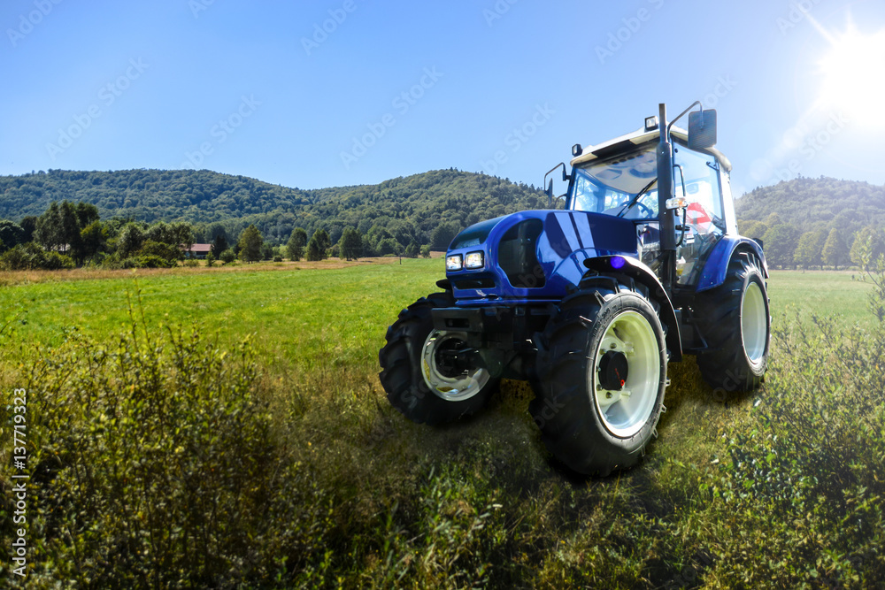 Modern farm tractor Modern farm tractor