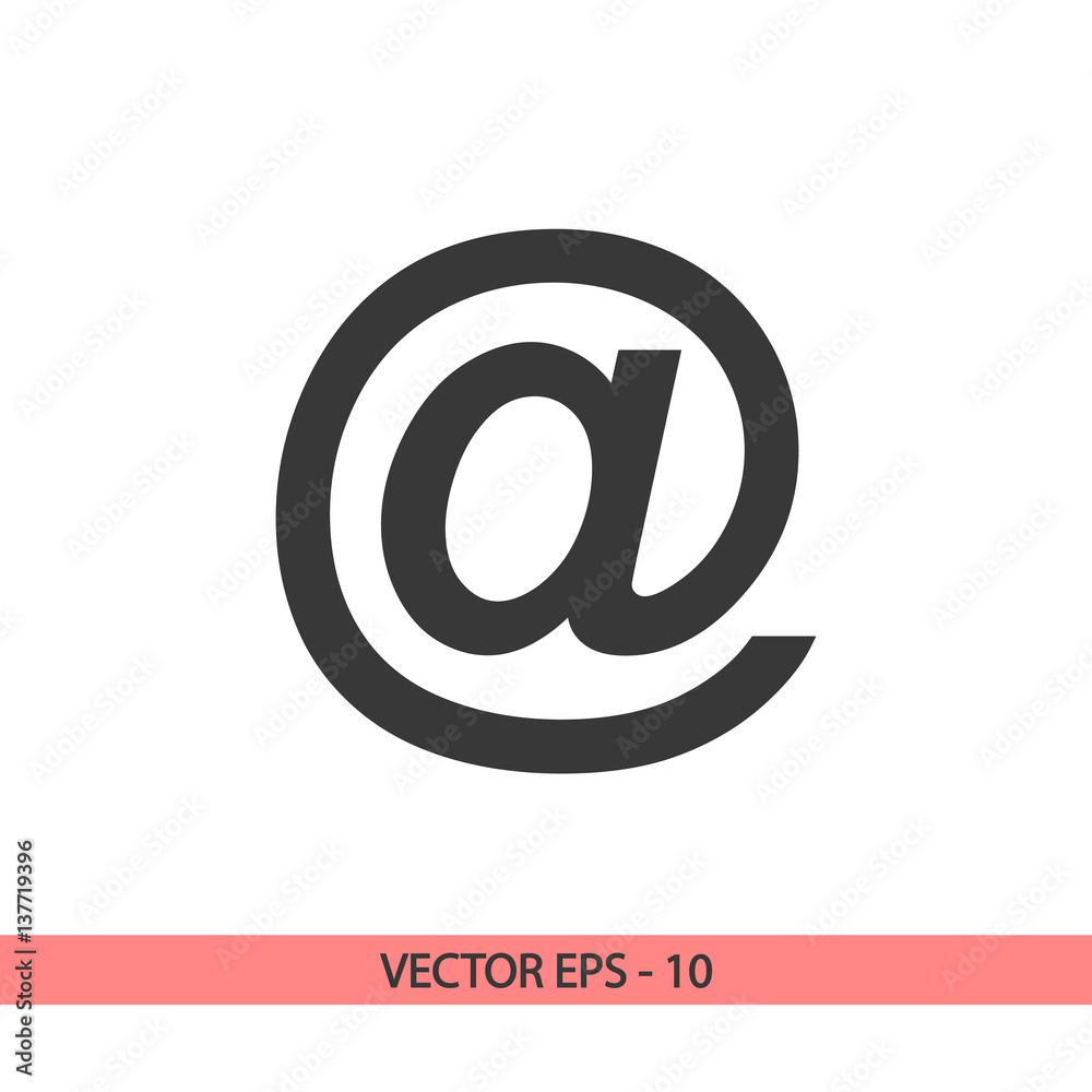 e-mail internet icon, vector illustration. Flat design style