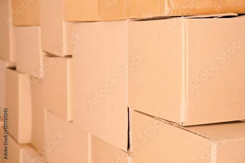 Carton boxes, closeup © Africa Studio