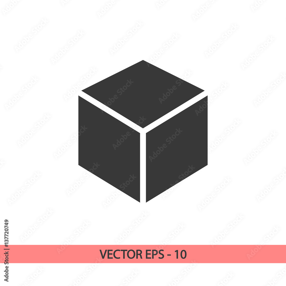 3d cube logo design icon, vector illustration. Flat design style 3d cube logo design icon, vector illustration. Flat design style