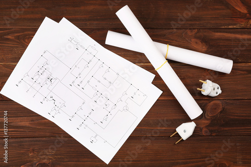 Electrician tools and schem...