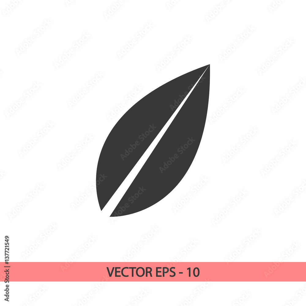 Leaf icon, vector illustration. Flat design style Leaf icon, vector illustration. Flat design style
