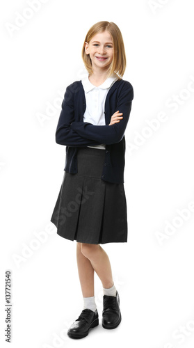 Cute girl in school uniform...