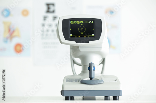 Modern tonometer in ophthalmologist's office