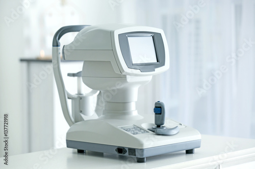 Modern tonometer in ophthalmologist's office