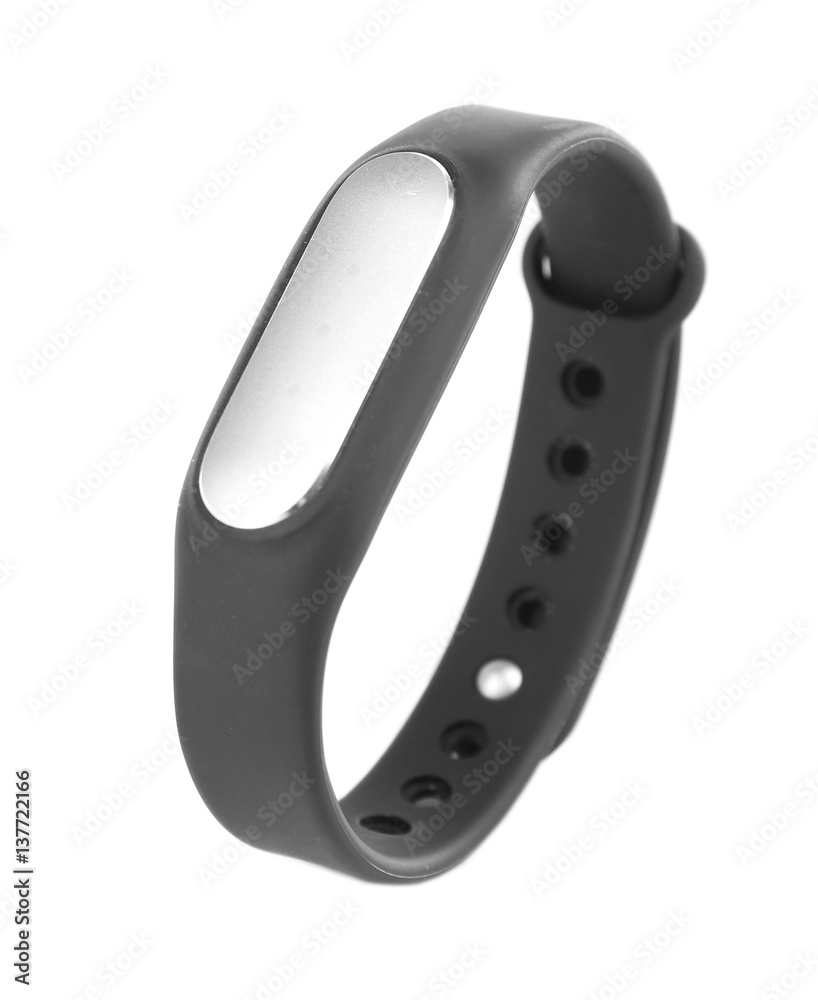 Heart rate monitor watch isolated white Heart rate monitor watch isolated white