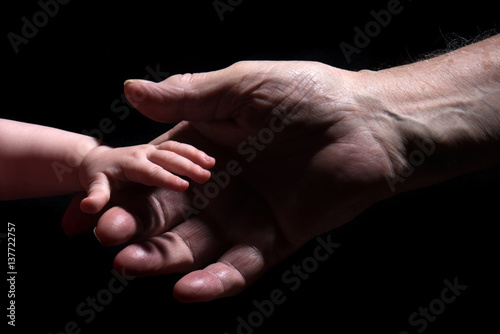 Baby Hand - Urgroßvater Hand-Generationen