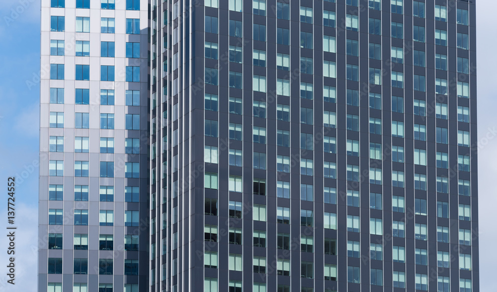 Fototapeta premium modern skyscraper closeup