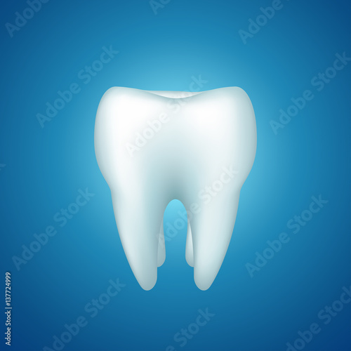 tooth on blue