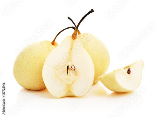 Ripe pears nashi photo