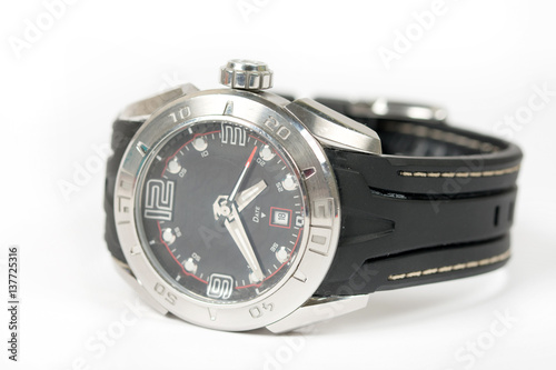 Sports wrist watch isolated over white background