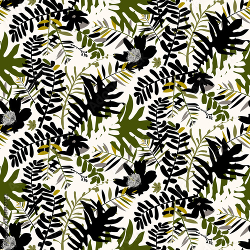 Tropical floral pattern