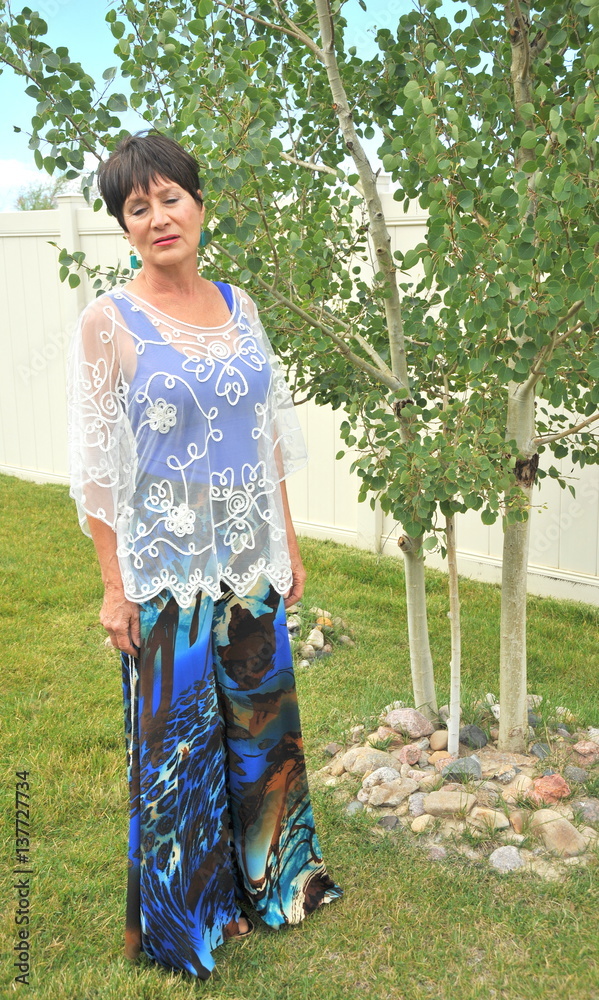 Mature female beauty expressions outside. Mature female beauty expressions outside.