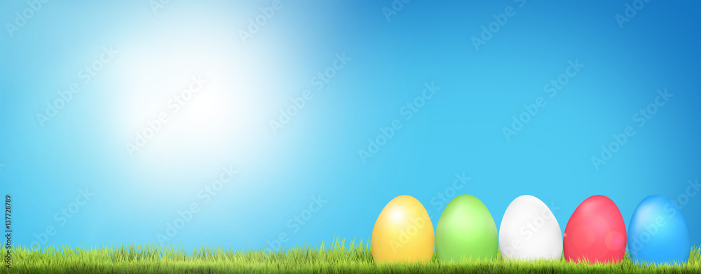 easter eggs background 3d render easter eggs background 3d render