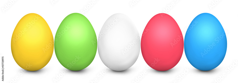 Easter Eggs 3d render isolated