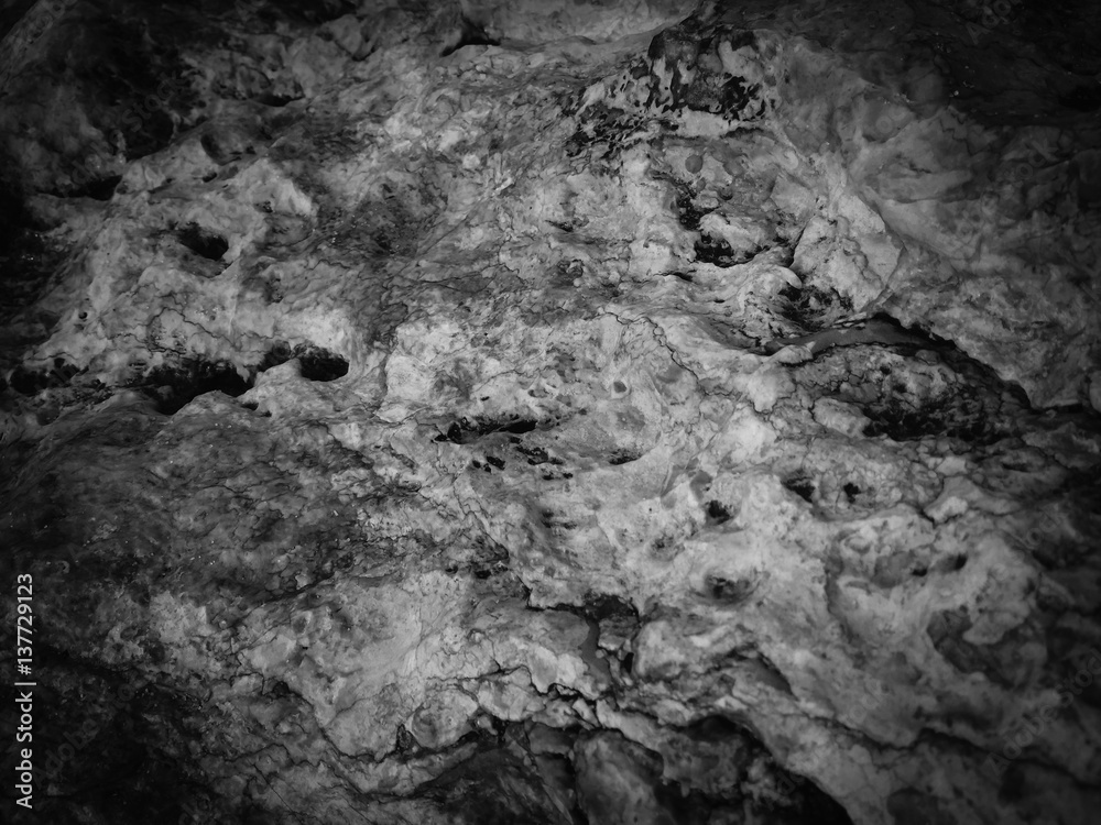 Black stone natural texture background surface, close up image