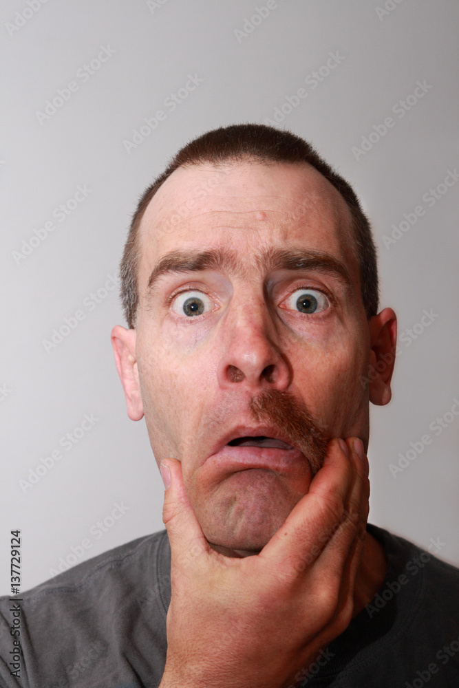 Fototapeta premium half mustache surprise