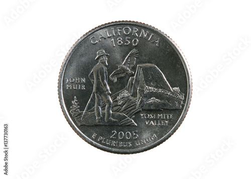 isolated California quarter