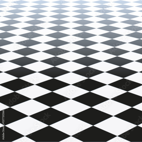 Vector Illustration Of A Checkered Floor Pattern