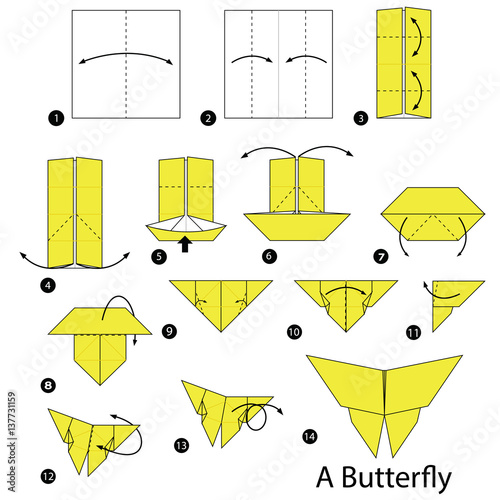 step by step instructions how to make origami A Butterfly.