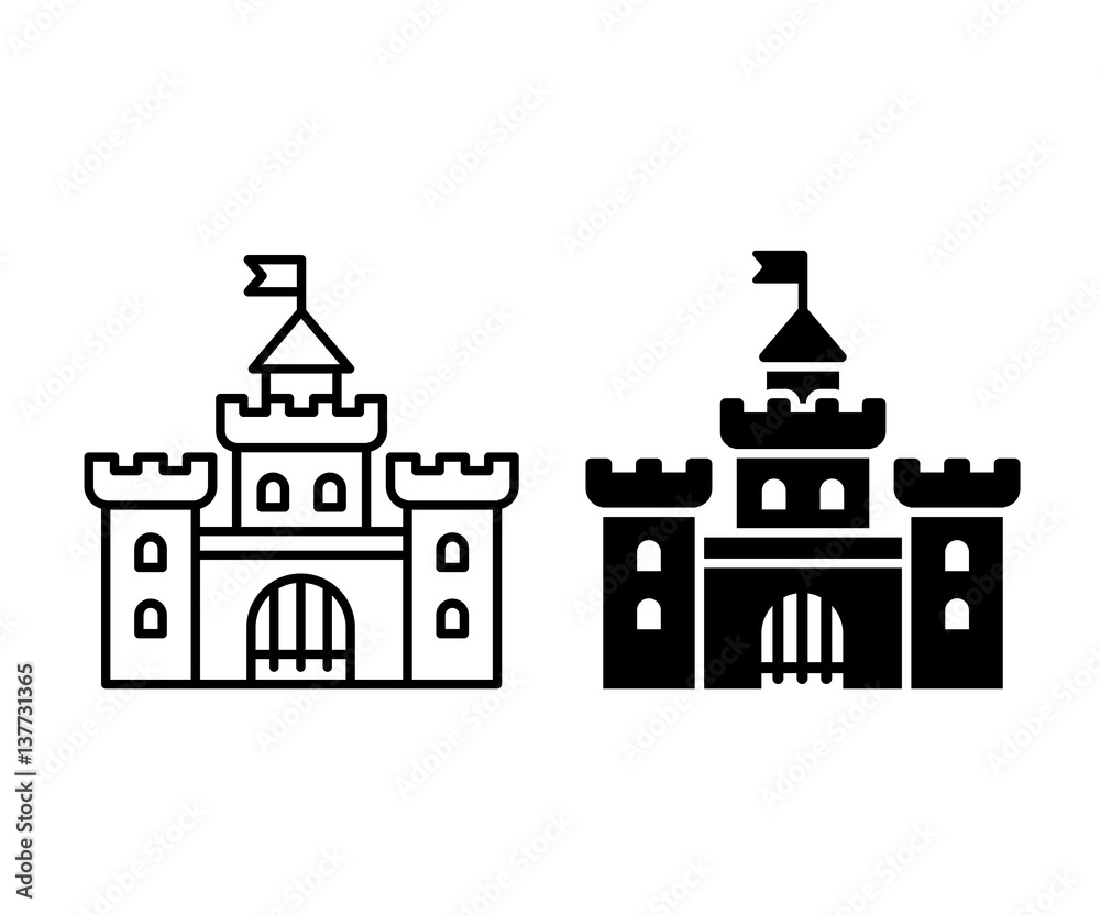 Castle icon illustration