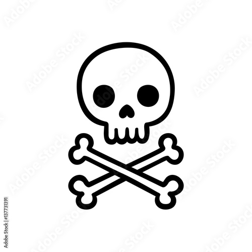 Skull and crossbones doodle