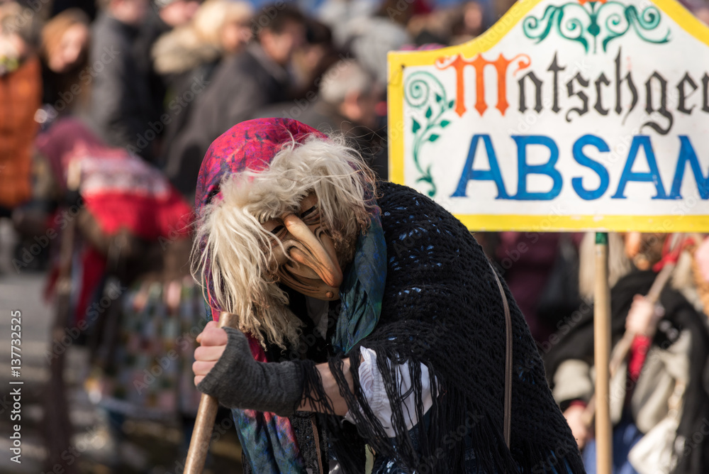 Obraz premium Matschgerer Fasching Karneval Umzug Absam Tirol Österreich