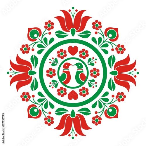 Hungarian folk vector motif